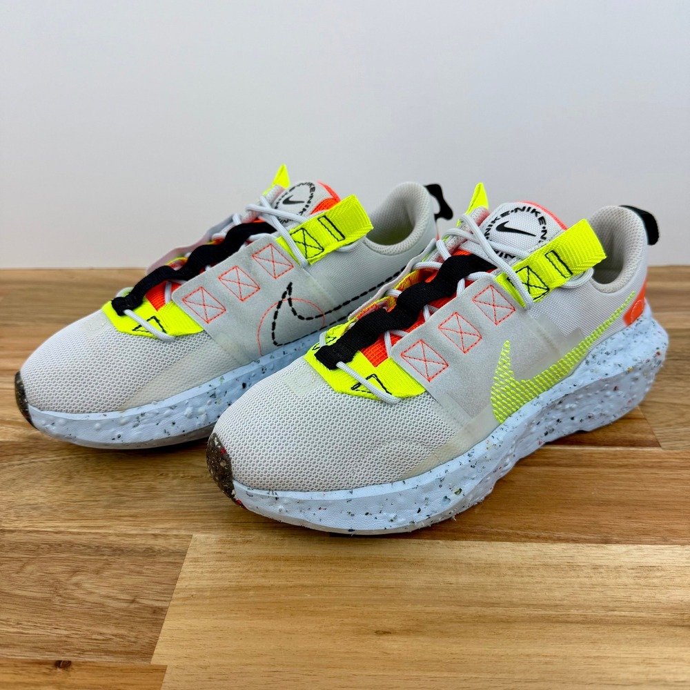 Nike Crater Impact Womens Sneakers White Volt Orange CW2386-002 US 7